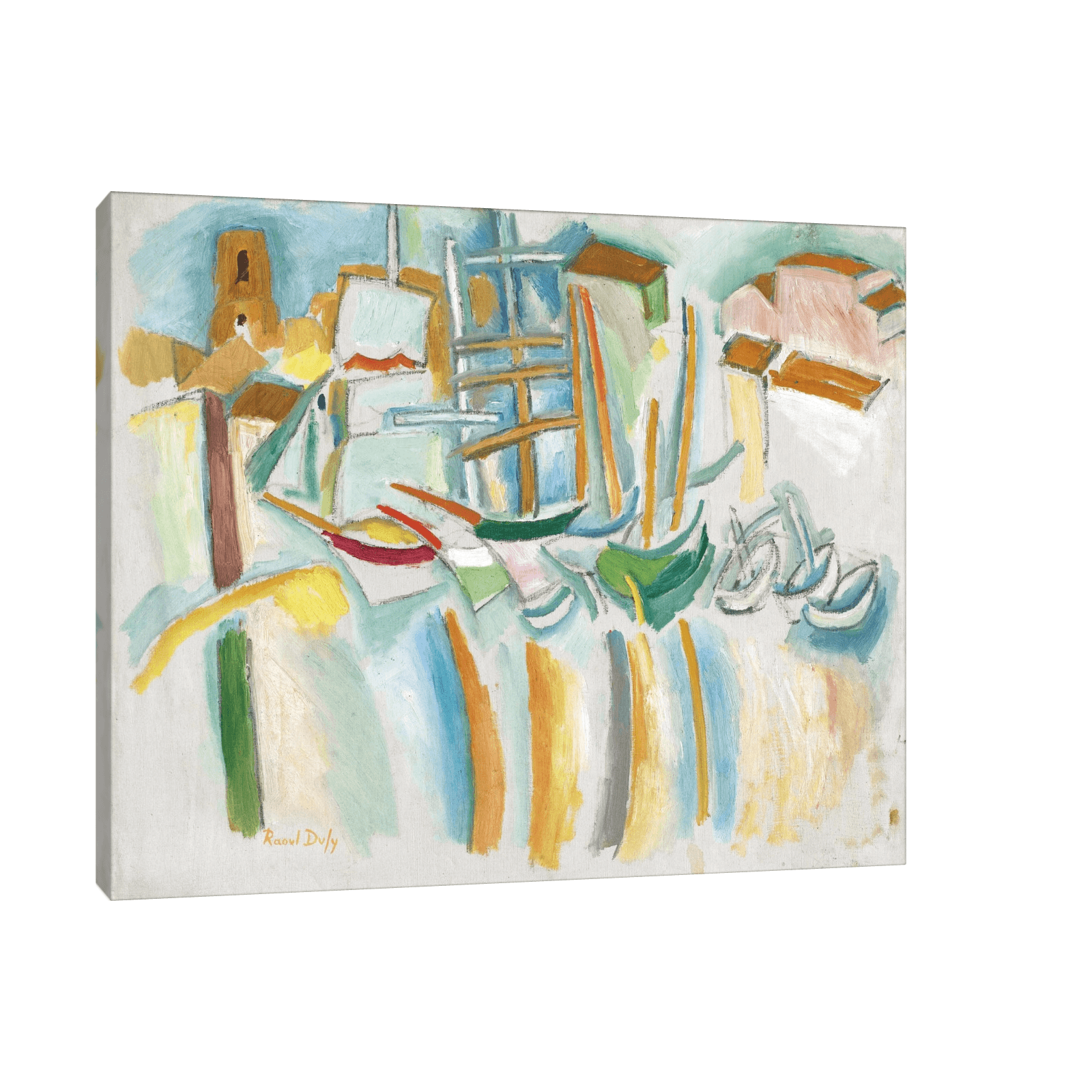Bateaux et barques aux Martigues, Raoul Dufy - ArtDeco Canvas
