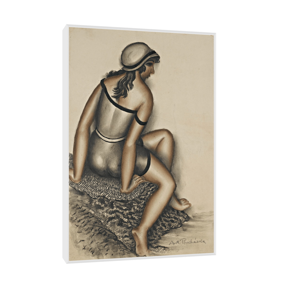 Bathing Girl, Antonin Procházka - ArtDeco Canvas