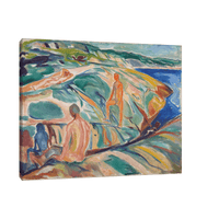 Bathing Men on Rocks, Edvard Munch - ArtDeco Canvas