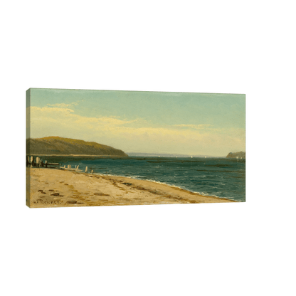 Beach and Bay with Sailboats, Alfred Thompson Bricher - ArtDeco Canvas