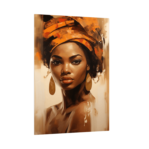 Beautiful African girl in brown - ArtDeco Canvas