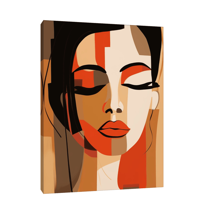 Beauty with the eyes closed - ArtDeco Canvas