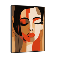 Beauty with the eyes closed - ArtDeco Canvas