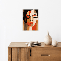 Beauty with the eyes closed - ArtDeco Canvas