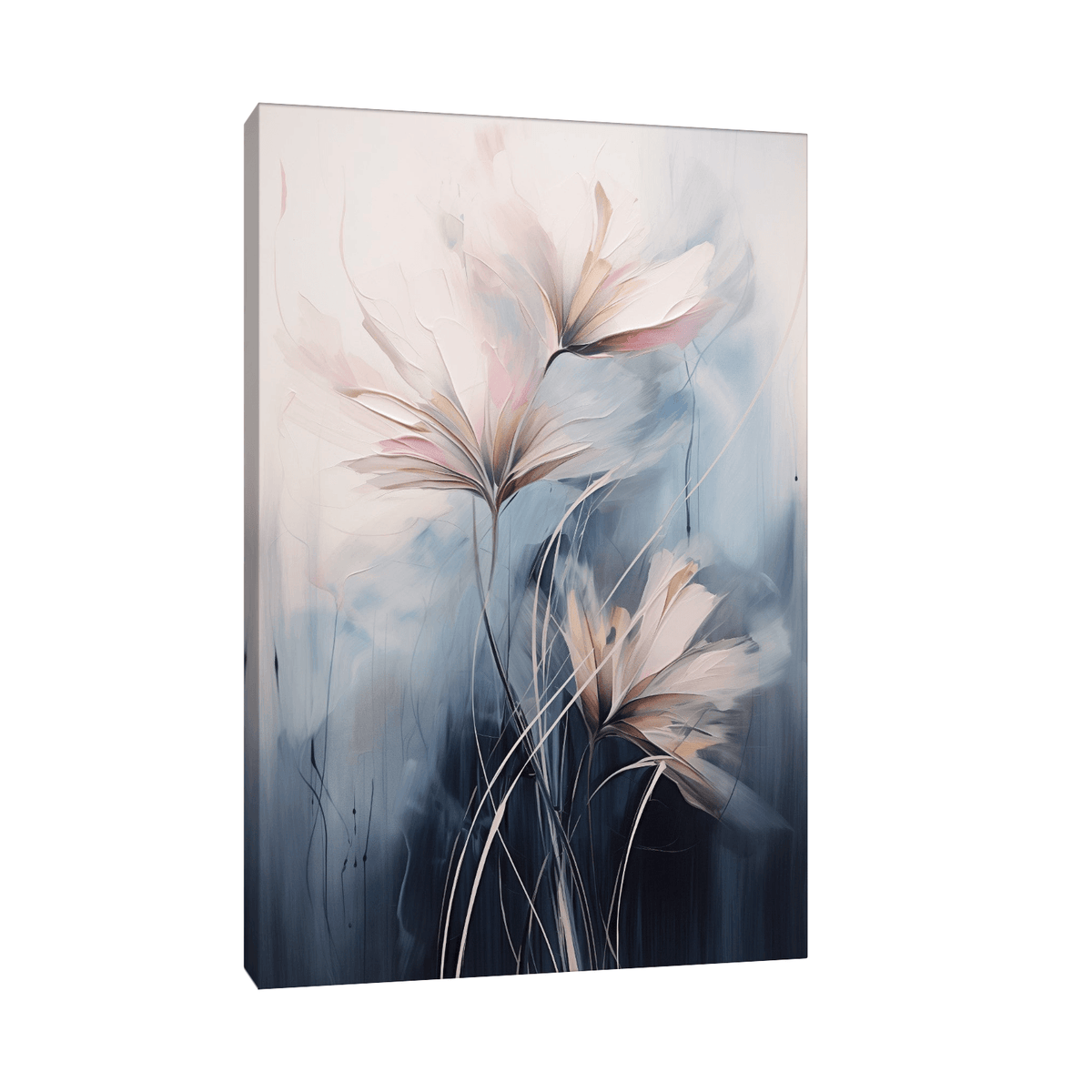 Beige flowers - ArtDeco Canvas