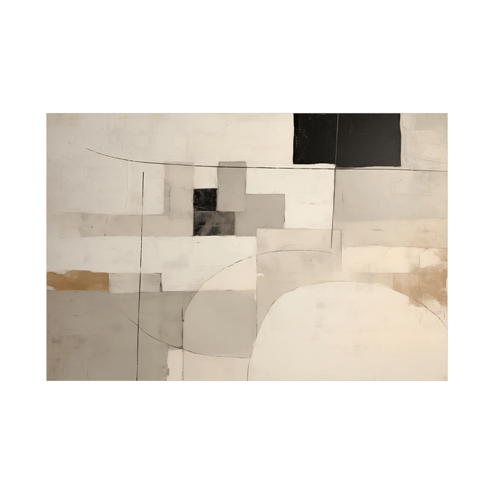 Beige geometry - ArtDeco Canvas