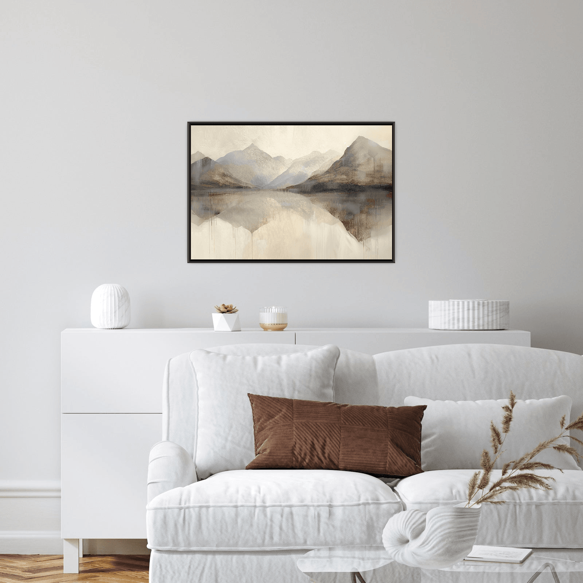 Beige landscape - ArtDeco Canvas