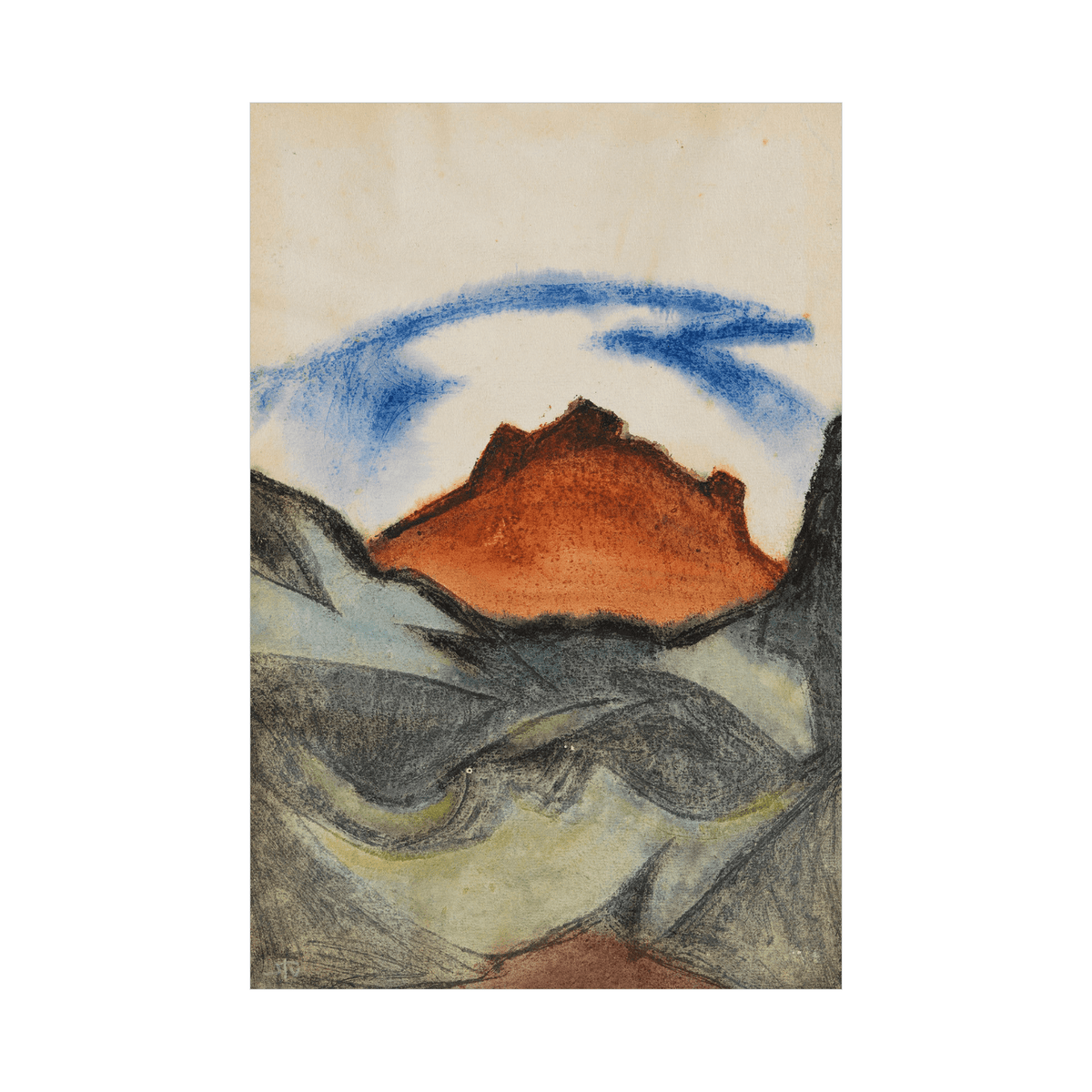 Berglandschaft, Fritz Stuckenberg - ArtDeco Canvas