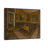 Billiard Room at Ménil-Hubert, Edgar Degas - ArtDeco Canvas