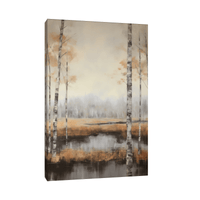 Birch forest reflection - ArtDeco Canvas