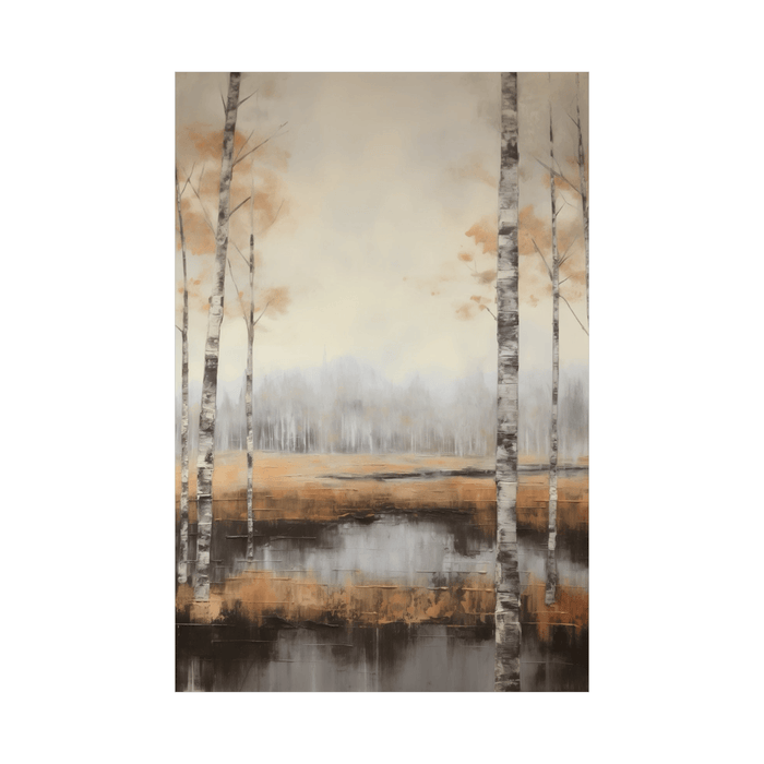 Birch forest reflection - ArtDeco Canvas