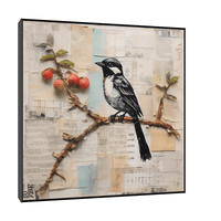 Bird on apple branch - ArtDeco Canvas