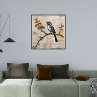 Bird on apple branch - ArtDeco Canvas