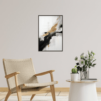 Black & Gold brush strokes - ArtDeco Canvas