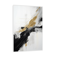 Black & Gold brush strokes - ArtDeco Canvas