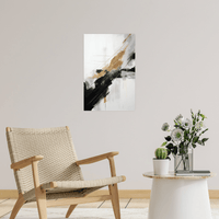 Black & Gold brush strokes - ArtDeco Canvas