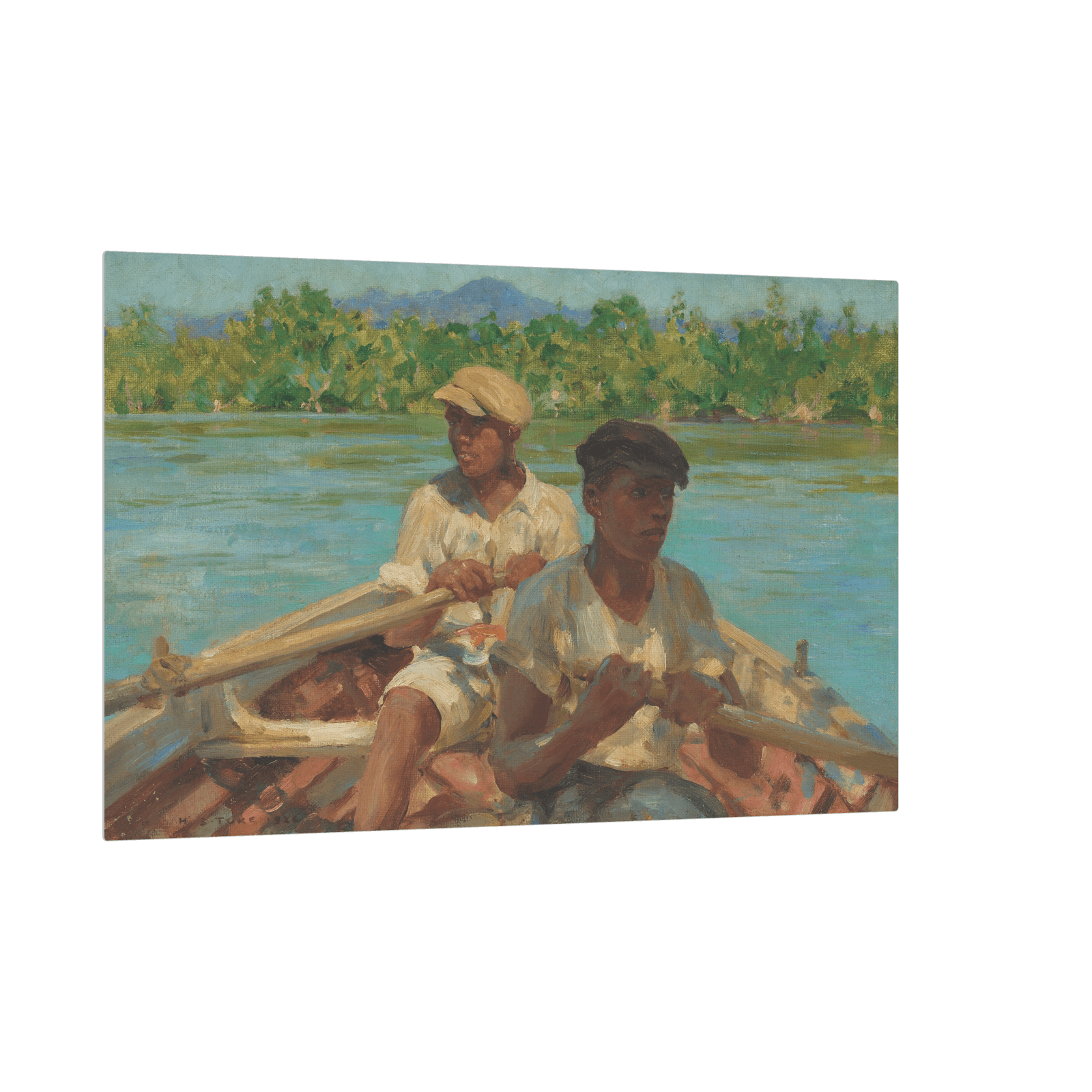 Black River Boatmen, Jamaica, Henry Scott Tuke - ArtDeco Canvas