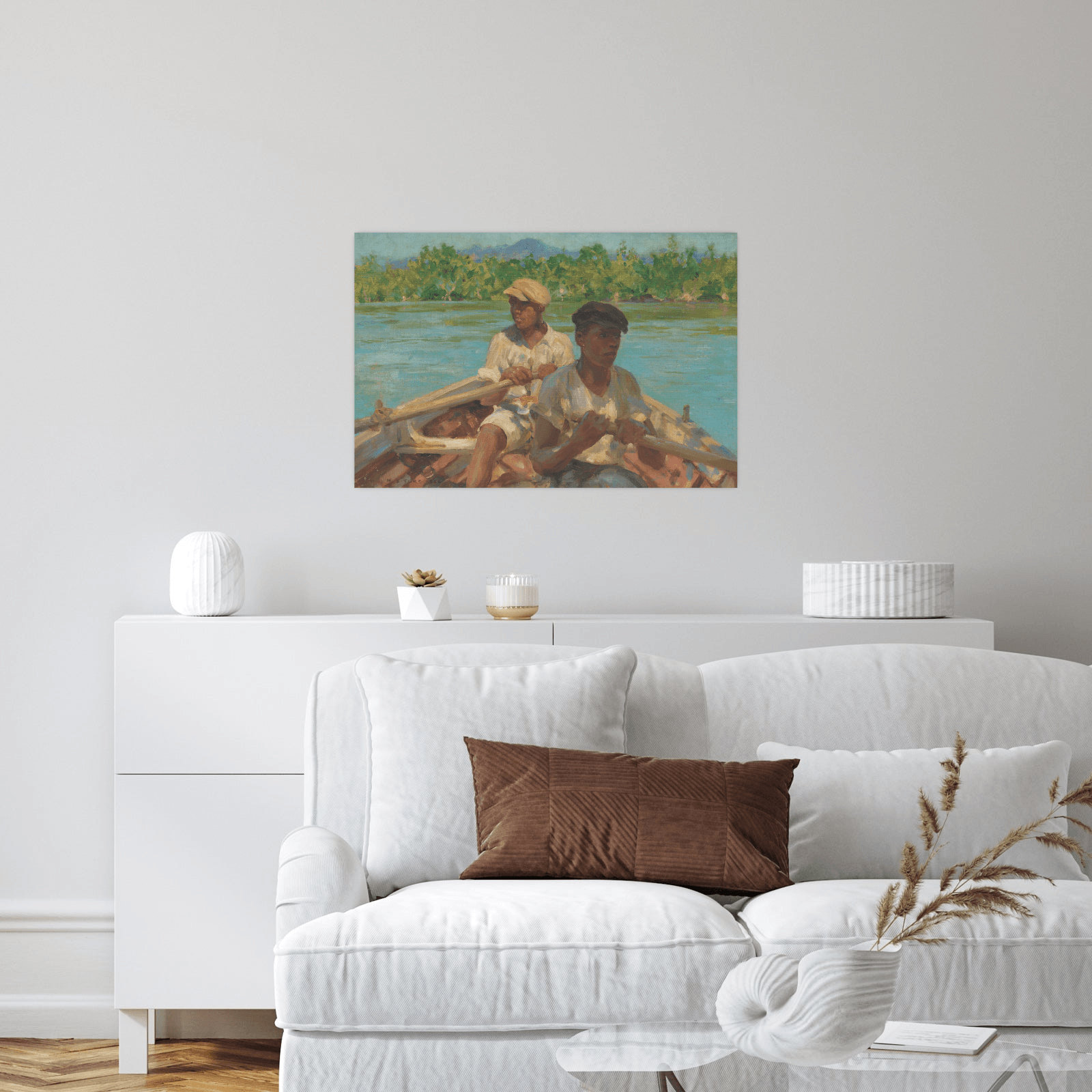 Black River Boatmen, Jamaica, Henry Scott Tuke - ArtDeco Canvas