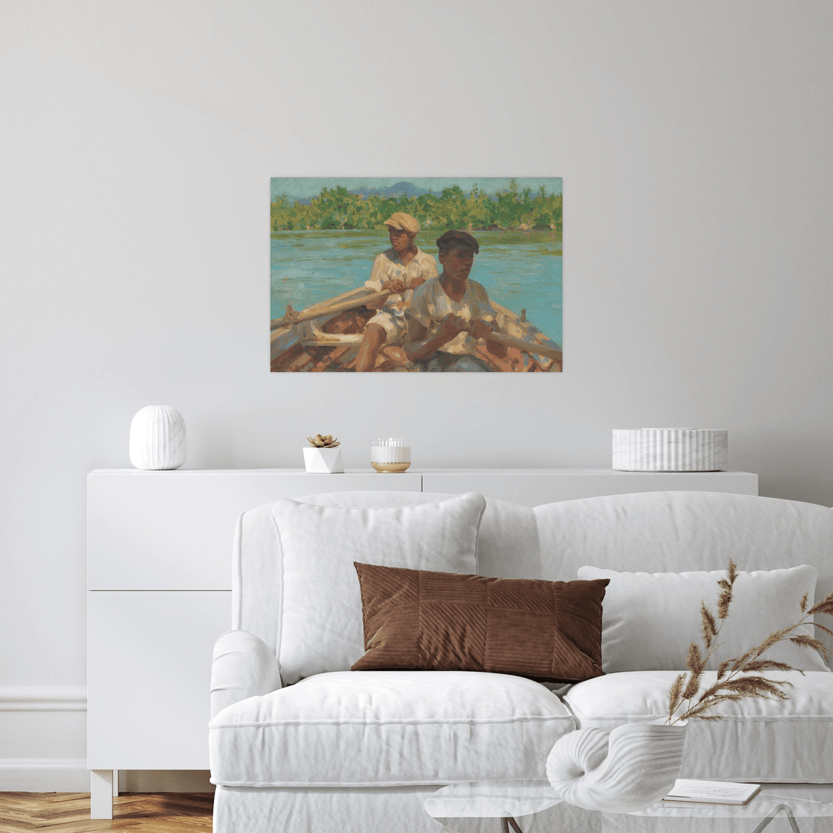 Black River Boatmen, Jamaica, Henry Scott Tuke - ArtDeco Canvas
