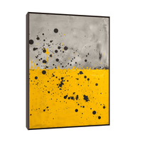 Black dots over yellow field - ArtDeco Canvas