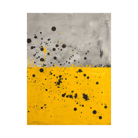 Black dots over yellow field - ArtDeco Canvas