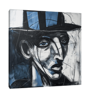 Blue Hat Man - ArtDeco Canvas