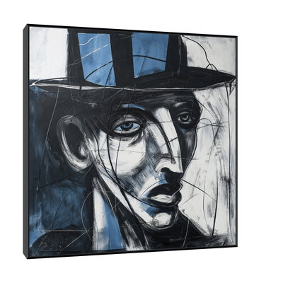 Blue Hat Man - ArtDeco Canvas