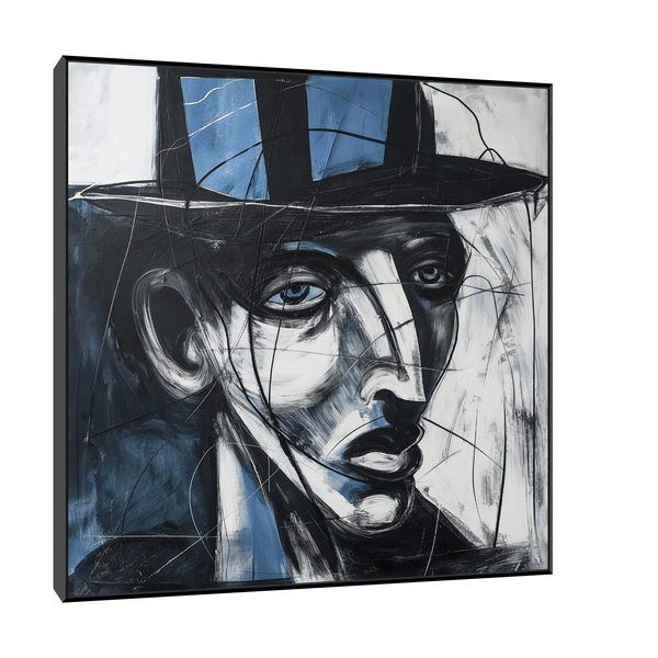 Blue Hat Man - ArtDeco Canvas