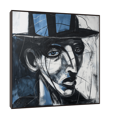 Blue Hat Man - ArtDeco Canvas