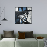 Blue Hat Man - ArtDeco Canvas