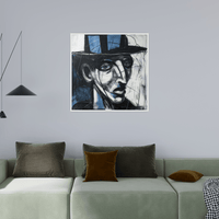 Blue Hat Man - ArtDeco Canvas