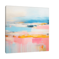 Blue & Pink reflections - ArtDeco Canvas