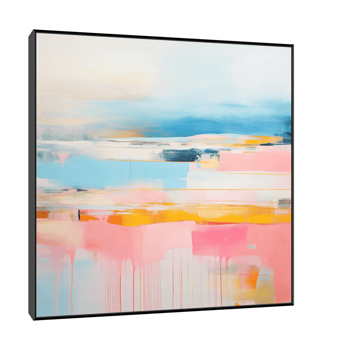 Blue & Pink reflections - ArtDeco Canvas