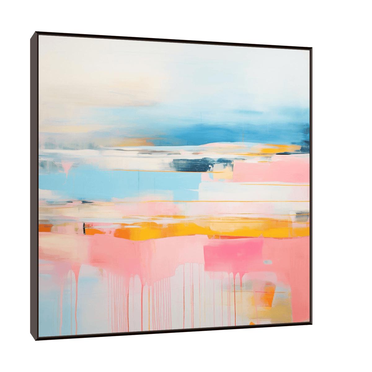 Blue & Pink reflections - ArtDeco Canvas