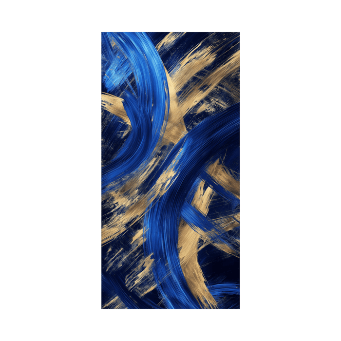 Blue and gold brush strokes - ArtDeco Canvas