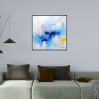 Blue brush strokes - ArtDeco Canvas