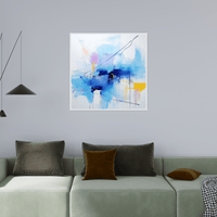 Blue brush strokes - ArtDeco Canvas