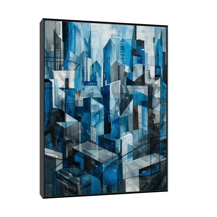 Blue city - ArtDeco Canvas