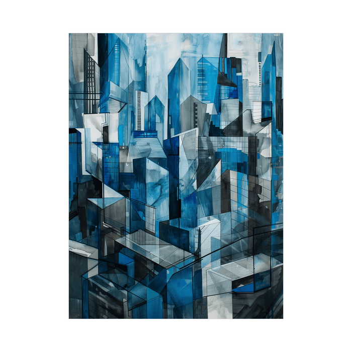 Blue city - ArtDeco Canvas