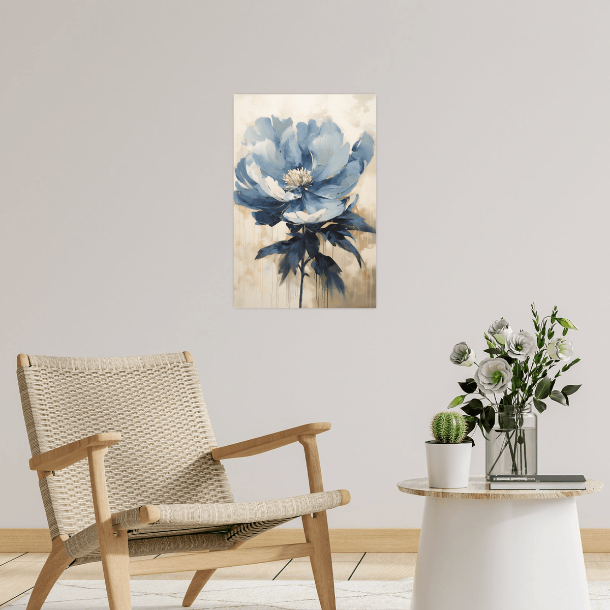 Blue flower - ArtDeco Canvas