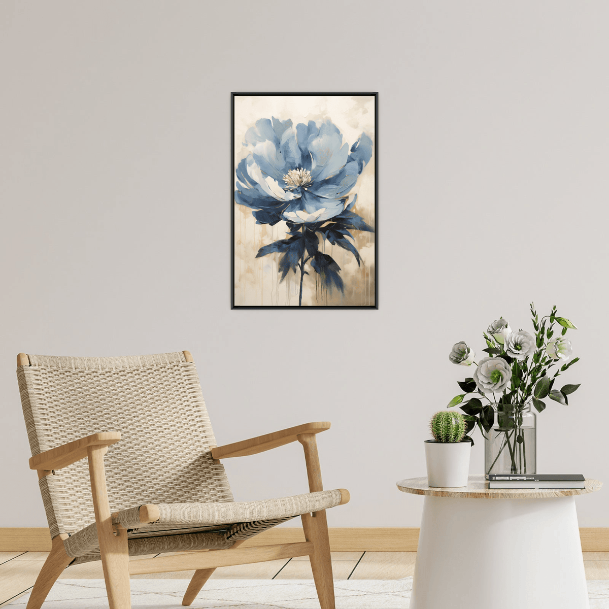 Blue flower - ArtDeco Canvas