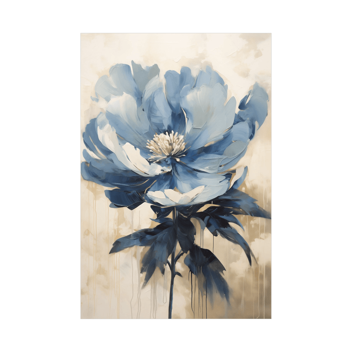 Blue flower - ArtDeco Canvas