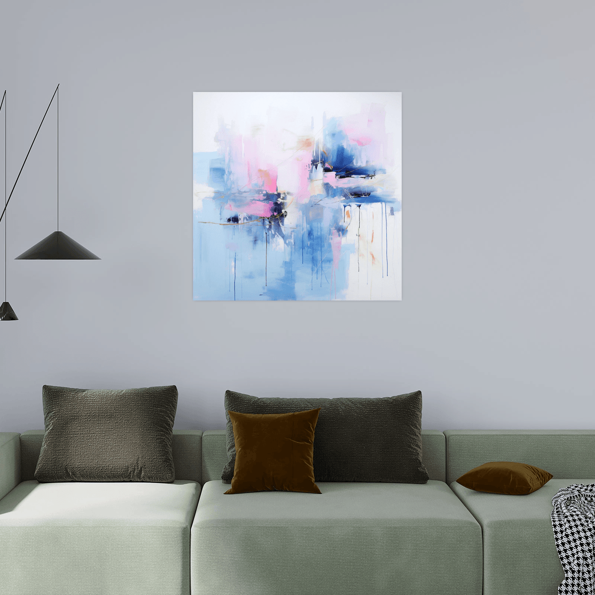 Blue reflection - ArtDeco Canvas