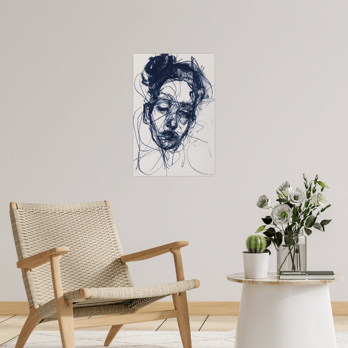 Blue thought - ArtDeco Canvas