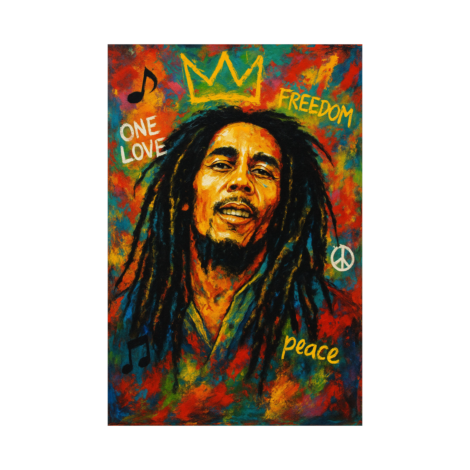Bob Marley Wall Art – One Love Reggae Portrait