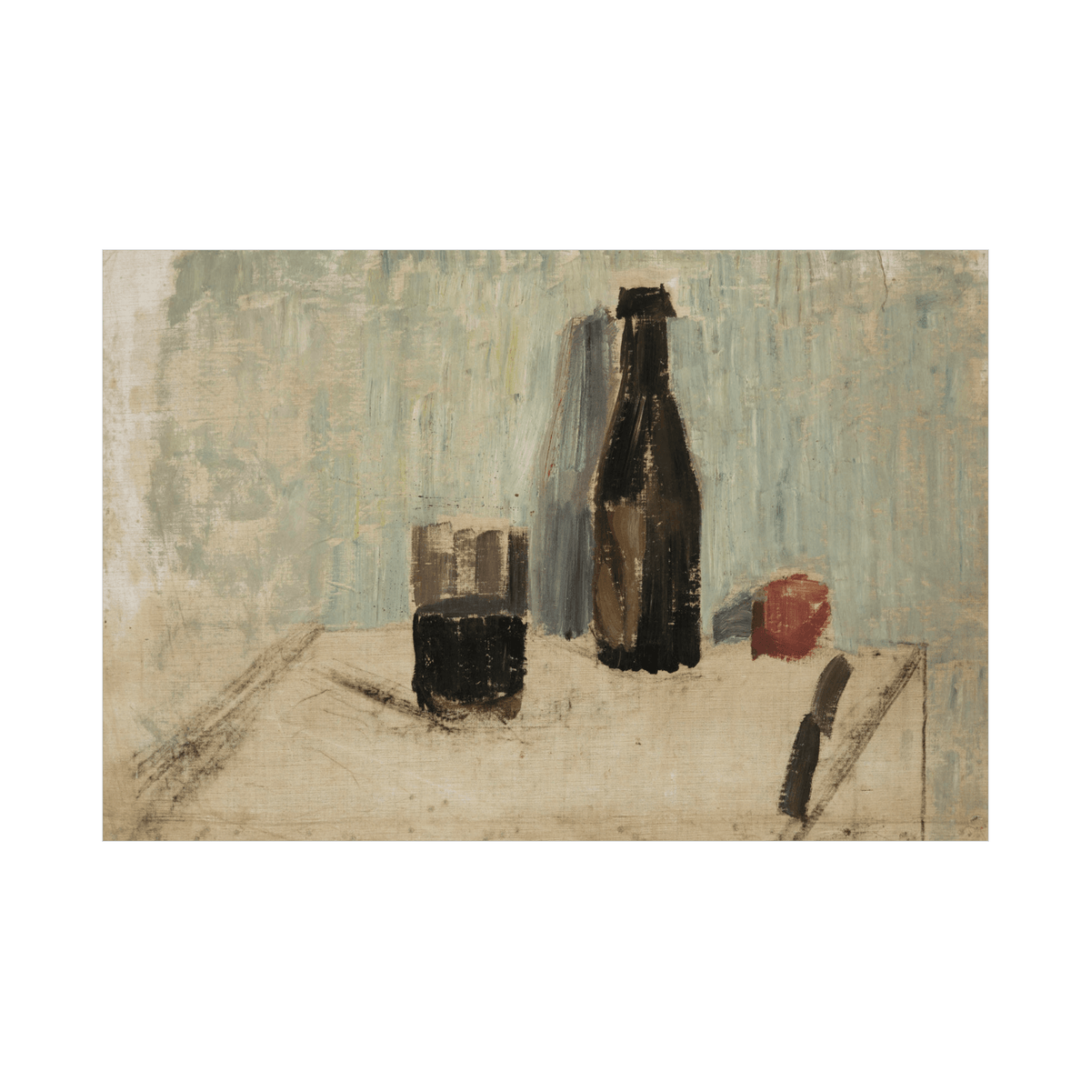 Bottle and glass, Nikolai Triik - ArtDeco Canvas