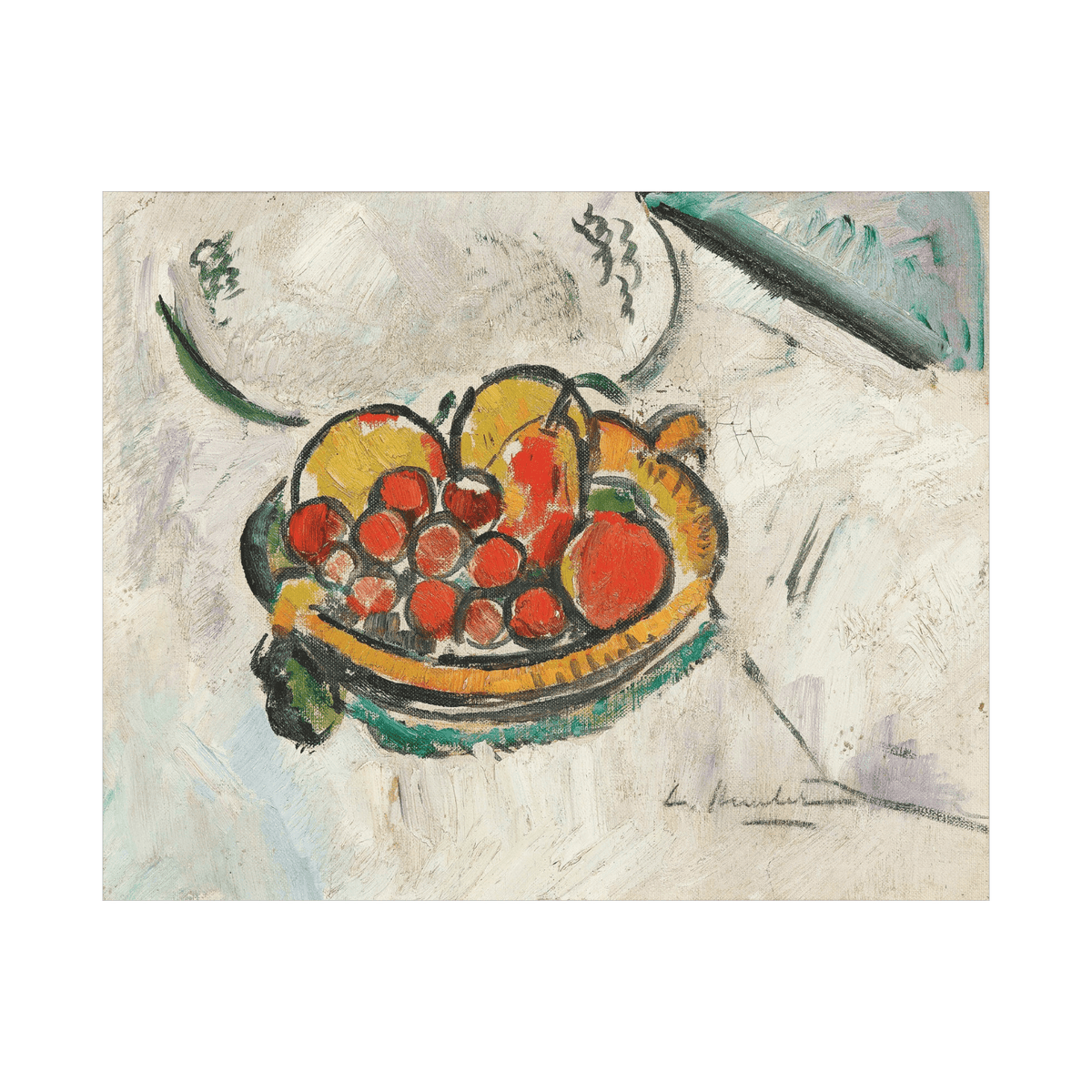 Bowl Of Fruit, George Leslie Hunter - ArtDeco Canvas