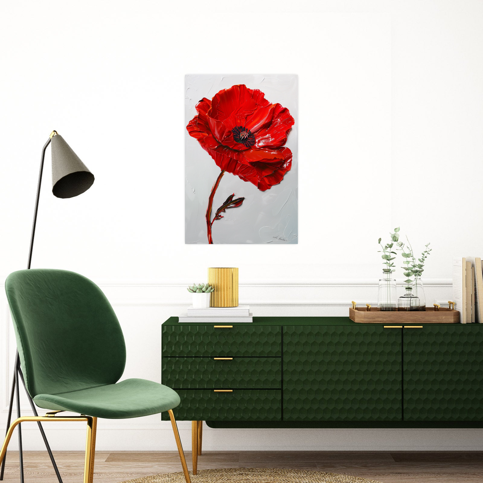 Bright red flower