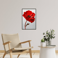 Bright red flower - ArtDeco Canvas