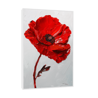 Bright red flower - ArtDeco Canvas